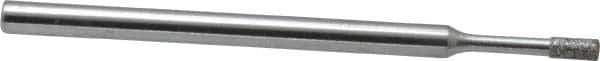 Strauss - 0.157" Head Thickness Diamond (Abrasive) Grinding Pin - 1/8" Shank Diam x 2" Shank Length, Fine Grade, 120 Grit - Industrial Tool & Supply