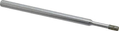 Strauss - 0.157" Head Thickness Diamond (Abrasive) Grinding Pin - 1/8" Shank Diam x 2" Shank Length, Medium Grade, 80 Grit - Industrial Tool & Supply