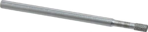 Strauss - 0.11" Head Diam x 0.157" Head Thickness Diamond (Abrasive) Grinding Pin - 1/8" Shank Diam x 2" Shank Length, Medium Grade, 80 Grit - Industrial Tool & Supply