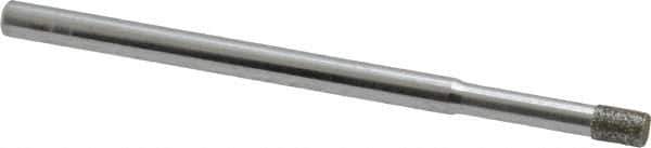 Strauss - 1/8" Head Diam x 0.157" Head Thickness Diamond (Abrasive) Grinding Pin - 1/8" Shank Diam x 2" Shank Length, Fine Grade, 120 Grit - Industrial Tool & Supply