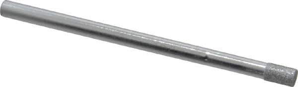 Strauss - 1/8" Head Diam x 0.197" Head Thickness Diamond (Abrasive) Grinding Pin - 1/8" Shank Diam x 2" Shank Length, (170 Mesh Grit) - Industrial Tool & Supply