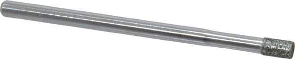 Strauss - 1/8" Head Diam x 0.197" Head Thickness Diamond (Abrasive) Grinding Pin - 1/8" Shank Diam x 2" Shank Length, Medium Grade, 80 Grit - Industrial Tool & Supply