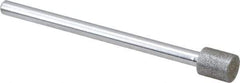 Strauss - 1/4" Head Diam x 0.276" Head Thickness Diamond (Abrasive) Grinding Pin - 1/8" Shank Diam x 2" Shank Length, (170 Mesh Grit) - Industrial Tool & Supply