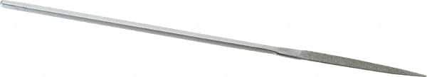 Strauss - 5-1/2" OAL Fine Half Round Needle Diamond File - 11/64" Wide x 1/16" Thick, 1-5/8 LOC, 91 Grit - Industrial Tool & Supply