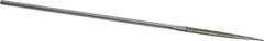 Strauss - 5-1/2" OAL Medium Point Needle Diamond File - 5/32" Wide x 1/16" Thick, 1-5/8 LOC, 126 Grit - Industrial Tool & Supply