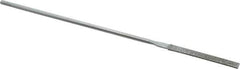 Strauss - 5-1/2" OAL Coarse Equalling Needle Diamond File - 5/32" Wide x 3/32" Thick, 1-5/8 LOC, 181 Grit - Industrial Tool & Supply