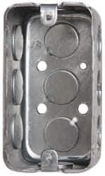Cooper Crouse-Hinds - 1 Gang, (11) 1/2" Knockouts, Steel Rectangle Wall Box - 4" Overall Height x 2-1/8" Overall Width x 1-7/8" Overall Depth - Industrial Tool & Supply