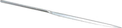 Strauss - 5-1/2" OAL Coarse Barrette Needle Diamond File - 13/64" Wide x 1/16" Thick, 2-3/4 LOC, 181 Grit - Industrial Tool & Supply