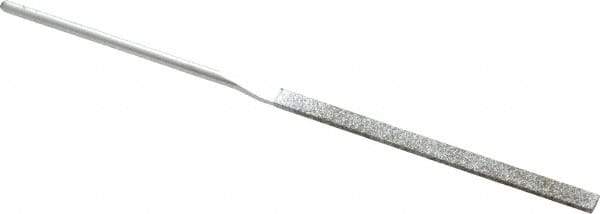 Strauss - 5-1/2" OAL Coarse Taper Needle Diamond File - 1/4" Wide x 1/16" Thick, 2-3/4 LOC, 181 Grit - Industrial Tool & Supply