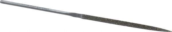 Strauss - 5-1/2" OAL Coarse Three Square Needle Diamond File - 9/64" Wide x 9/64" Thick, 2-3/4 LOC, 181 Grit - Industrial Tool & Supply