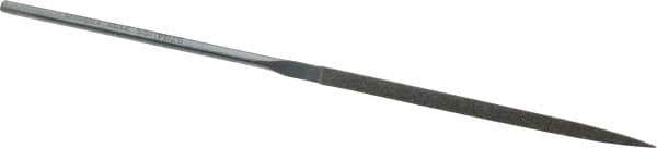 Strauss - 5-1/2" OAL Fine Three Square Needle Diamond File - 9/64" Wide x 9/64" Thick, 2-3/4 LOC, 91 Grit - Industrial Tool & Supply