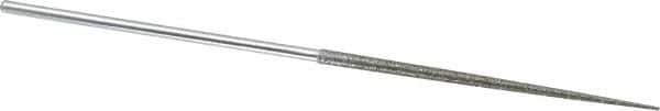 Strauss - 5-1/2" OAL Coarse Round Needle Diamond File - 1/8" Wide x 1/8" Thick, 2-3/4 LOC, 181 Grit - Industrial Tool & Supply