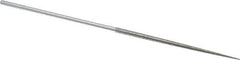 Strauss - 5-1/2" OAL Fine Round Needle Diamond File - 1/8" Wide x 1/8" Thick, 2-3/4 LOC, 91 Grit - Industrial Tool & Supply