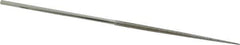 Strauss - 5-1/2" OAL Medium Round Needle Diamond File - 1/8" Wide x 1/8" Thick, 2-3/4 LOC, 126 Grit - Industrial Tool & Supply
