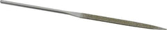 Strauss - 5-1/2" OAL Coarse Knife Needle Diamond File - 13/64" Wide x 1/16" Thick, 2-3/4 LOC, 181 Grit - Industrial Tool & Supply