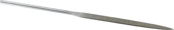 Strauss - 5-1/2" OAL Fine Knife Needle Diamond File - 13/64" Wide x 1/16" Thick, 2-3/4 LOC, 91 Grit - Industrial Tool & Supply