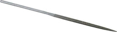 Strauss - 5-1/2" OAL Medium Knife Needle Diamond File - 13/64" Wide x 1/16" Thick, 2-3/4 LOC, 126 Grit - Industrial Tool & Supply