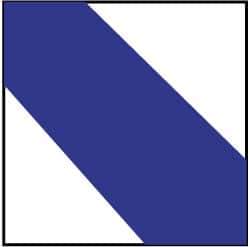 NMC - Blue & White Striped Vinyl Tape - 2" Wide x 54' Long x 0.002" Thick, General Traffic - Industrial Tool & Supply