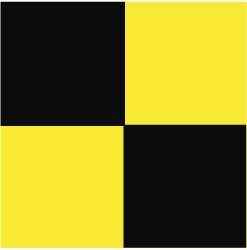 NMC - Black & Yellow Checkered Vinyl Tape - 2" Wide x 54' Long x 0.002" Thick, General Traffic - Industrial Tool & Supply