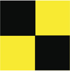NMC - Black & Yellow Checkered Vinyl Tape - 2" Wide x 54' Long x 0.002" Thick, General Traffic - Industrial Tool & Supply