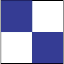 NMC - Blue & White Checkered Vinyl Tape - 2" Wide x 54' Long x 0.002" Thick, General Traffic - Industrial Tool & Supply