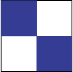 NMC - Blue & White Checkered Vinyl Tape - 2" Wide x 54' Long x 0.002" Thick, General Traffic - Industrial Tool & Supply
