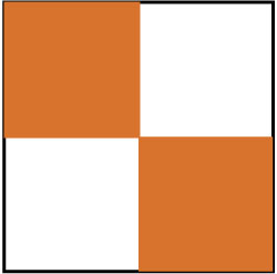 NMC - Orange & White Checkered Vinyl Tape - 2" Wide x 54' Long x 0.002" Thick, General Traffic - Industrial Tool & Supply