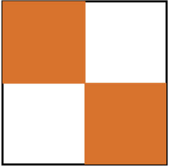 NMC - Orange & White Checkered Vinyl Tape - 2" Wide x 54' Long x 0.002" Thick, General Traffic - Industrial Tool & Supply