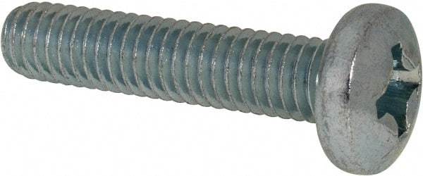 Value Collection - 5/16-18 UNC, 1-1/2" Length Under Head Phillips Drive Machine Screw - Pan Head, Grade 2 Steel, Zinc-Plated Finish, Without Washer - Industrial Tool & Supply
