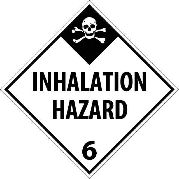 NMC - 10-3/4" Wide x 10-3/4" High, Rigid Plastic Placard - Black on White, UV Resistant, Chemical Resistant, Graffiti Proof - Industrial Tool & Supply