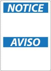 NMC - "Notice - Safety Glasses Required Beyond This Point", 14" Long x 10" Wide, Pressure-Sensitive Vinyl Safety Sign - Rectangle, 0.004" Thick, Use for Accident Prevention - Industrial Tool & Supply