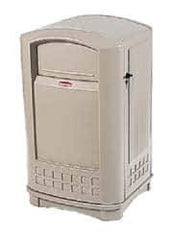 Rubbermaid - 50 Gal Beige Rectangle Trash Can - Polyethylene, 42-1/8" High x 24-3/4" Long x 25-1/4" Wide - Industrial Tool & Supply