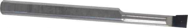 Accupro - 0.11" Min Bore Diam, 1/2" Max Bore Depth, 1/8 Shank Diam, Boring Bar - Right Hand Cut, Solid Carbide, Bright Finish - Exact Industrial Supply