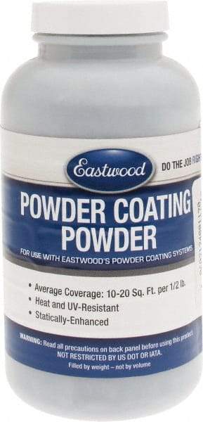 Made in USA - 8 oz Argent Silver Base Coat Paint Powder Coating - Polyurethane, 10 Sq Ft Coverage - Industrial Tool & Supply
