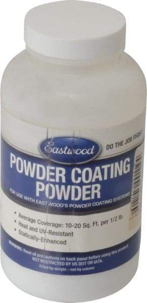 Made in USA - 8 oz Satin Clear Paint Powder Coating - Polyurethane, 10 Sq Ft Coverage - Industrial Tool & Supply