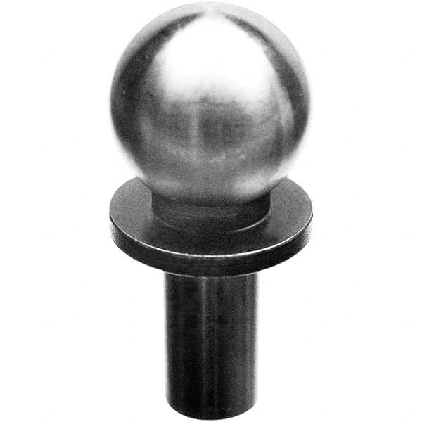 TE-CO - 1/2" Ball Diam, 1/4" Shank Diam, Alloy Steel Inspection Tooling Ball - Industrial Tool & Supply