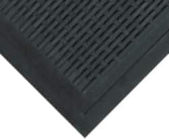 Wearwell - 5 Ft. Long x 3 Ft. Wide, Natural Rubber Surface, Raised Bars and Scrapers (Reversible) Entrance Matting - 5/16 Inch Thick, Outdoor, SBR Rubber, Black, 4 Edged Side, Series 224 - Industrial Tool & Supply