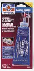 Permatex - 50ml Anaerobic Gasket Maker - -65 to 300°F, Red, Comes in Tube - Industrial Tool & Supply