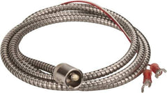 Thermo Electric - 32 to 900°F, J Universal Temp, Thermocouple Probe - 4 Ft. Cable Length, Stripped Ends with Spade Lugs, 1/4 Inch Probe Sheath Length, 1 Sec Response Time - Industrial Tool & Supply