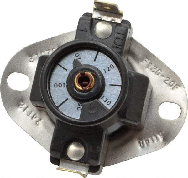 White-Rodgers - 90 to 130°F Cut In Temp, Close on Rise Switch Action, Snap Disc Control - 120/240 VAC, 72A at 120VAC, 60A at 240VAC Locked Rotor Amps, 25A at 120VAC, 25A at 240VAC Resistive Rating, Fan Control - Industrial Tool & Supply