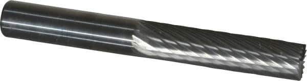 SGS Pro - 1/4" Cut Diam, 1/4" Shank Diam, Cylinder with End Cut Head Single Cut Burr - Carbide, End Cut End, 1" LOC - Industrial Tool & Supply