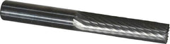 SGS Pro - 1/4" Cut Diam, 1/4" Shank Diam, Cylinder with End Cut Head Single Cut Burr - Carbide, End Cut End, 1" LOC - Industrial Tool & Supply
