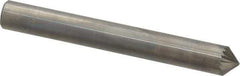 SGS Pro - 1/4" Cut Diam, 1/4" Shank Diam, Cone Head Single Cut Burr - Carbide, Point End, 1/8" LOC, 2" OAL - Industrial Tool & Supply