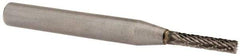 SGS Pro - 1/8" Cut Diam, 1/4" Shank Diam, Cylinder with End Cut Head Double Cut Burr - Carbide, End Cut End, 5/8" LOC, 2" OAL - Industrial Tool & Supply