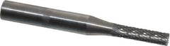 SGS Pro - 5/32" Cut Diam, 1/4" Shank Diam, Cylinder with End Cut Head Double Cut Burr - Carbide, End Cut End, 5/8" LOC - Industrial Tool & Supply