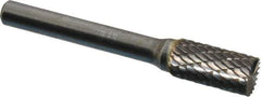 SGS Pro - 3/8" Cut Diam, 1/4" Shank Diam, Cylinder with End Cut Head Double Cut Burr - Carbide, End Cut End, 3/4" LOC, 2-1/2" OAL - Industrial Tool & Supply