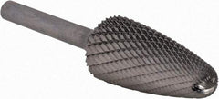 SGS Pro - 3/4" Cut Diam, 1/4" Shank Diam, Tree with Radius Head Double Cut Burr - Carbide, Radius End, 1-1/2" LOC - Industrial Tool & Supply