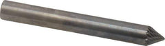 SGS Pro - 1/4" Cut Diam, 1/4" Shank Diam, Cone Head Double Cut Burr - Carbide, Point End, 3/16" LOC, 2" OAL - Industrial Tool & Supply
