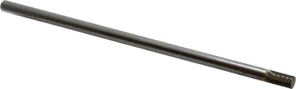 SGS Pro - 1/4" Cut Diam, 1/4" Shank Diam, Cylinder Head Single Cut Burr - Carbide, Flat End, 1/2" LOC - Industrial Tool & Supply