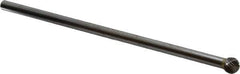 SGS Pro - 3/8" Cut Diam, 1/4" Shank Diam, Ball Head Single Cut Burr - Carbide, Radius End, 5/16" LOC - Industrial Tool & Supply